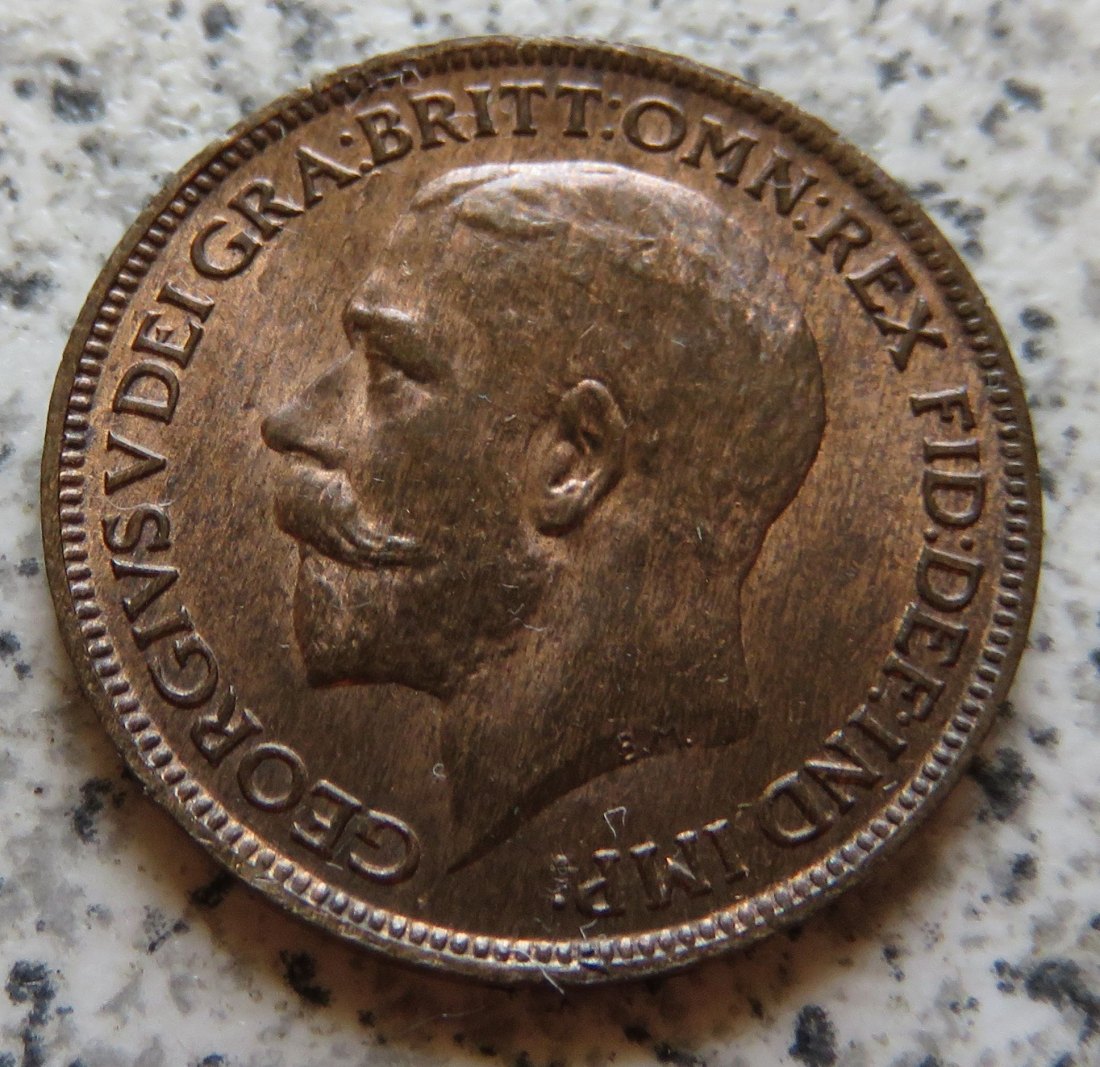  Großbritannien 1 Farthing 1919, Erhaltung   