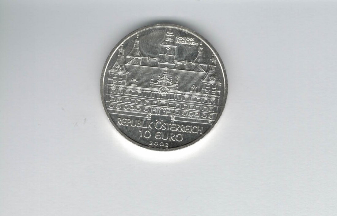  10 Euro 2002 Schloß Eggenberg silber 925/16g fein Österreich Spittalgold9800 (4971/2   
