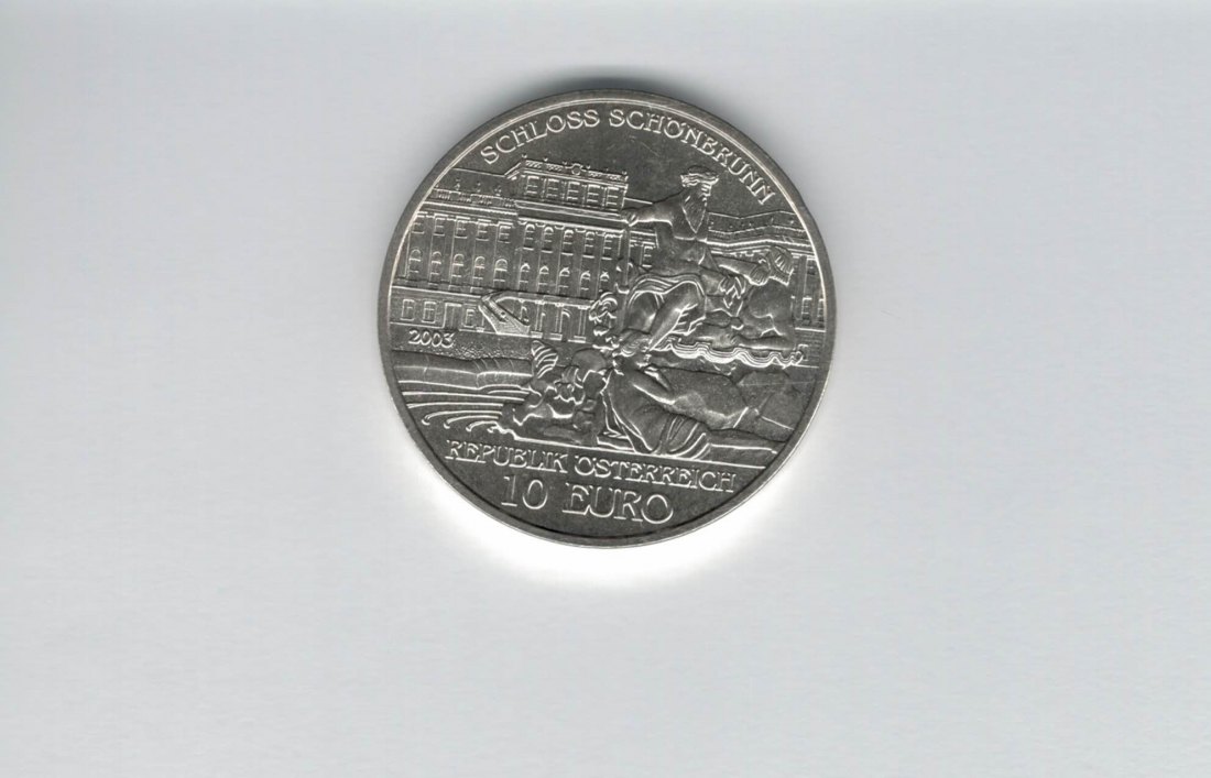  10 Euro 2003 Schloß Schönbrunn silber 925/16g fein Österreich Spittalgold9800 (4971/4   
