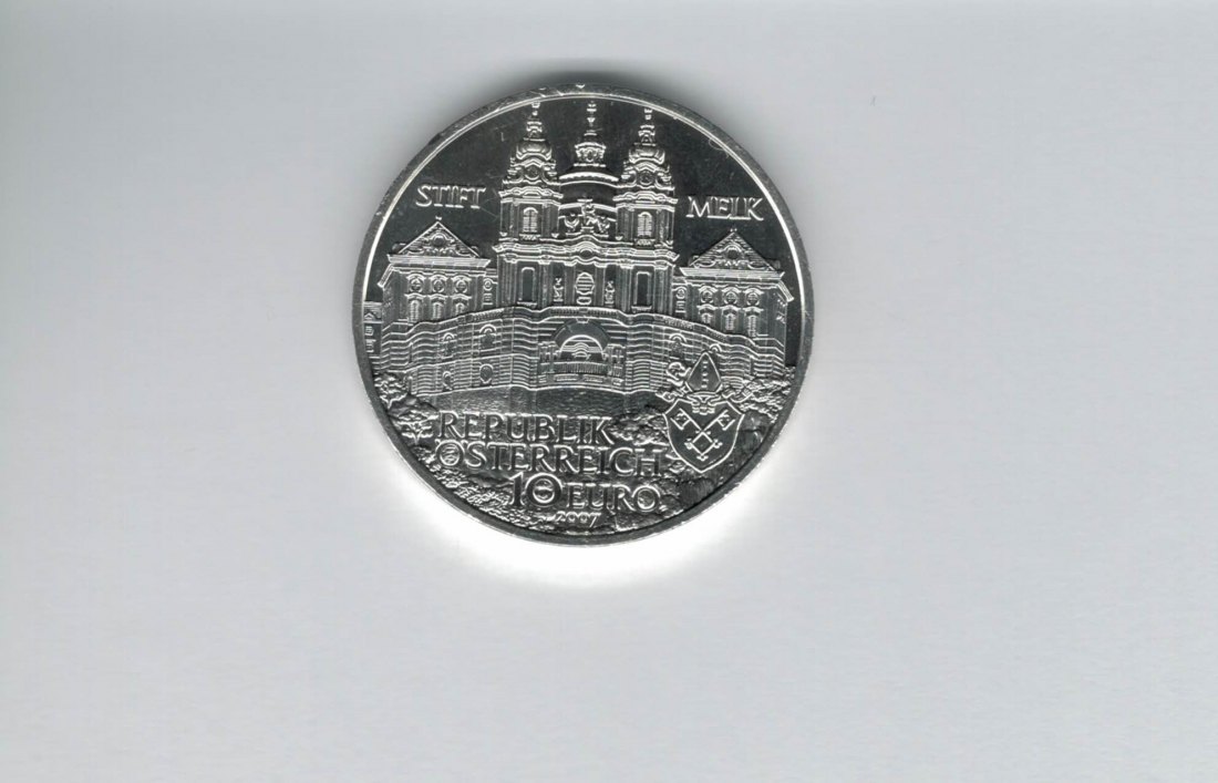  10 Euro 2007 Stift Melk silber 925/16g fein Österreich Spittalgold9800 (4971/11   