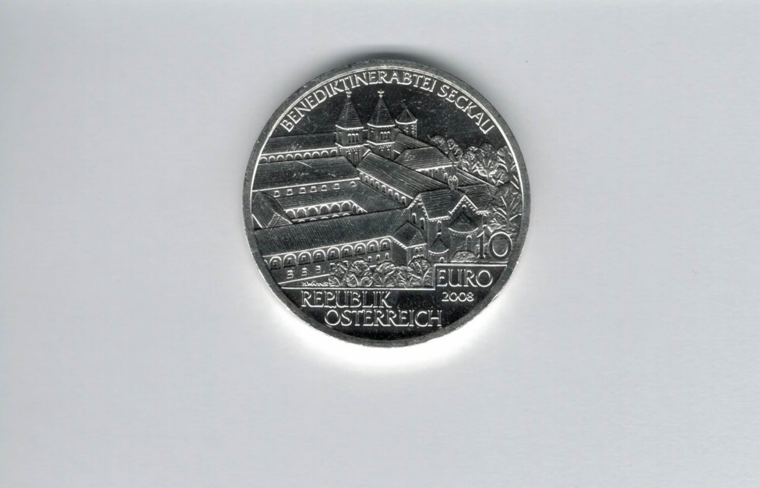  10 Euro 2008 Abtei Seckau silber 925/16g fein Österreich Spittalgold9800 (4971/14   