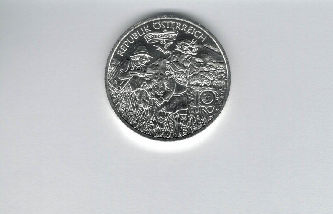  10 Euro 2010 Untersberg Karl der Große silber 925/16g fein Österreich Spittalgold9800 (4971/18   