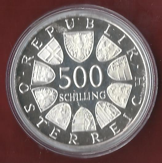  Österreich 500 Schilling 1986 PP 35 Euro Nennwert Münzankauf Koblenz Frank Maurer AK 82   
