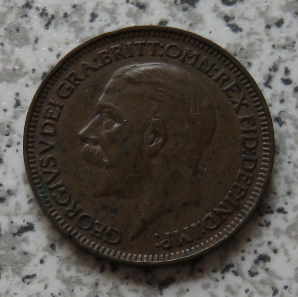  Großbritannien 1 Farthing 1933, Erhaltung   