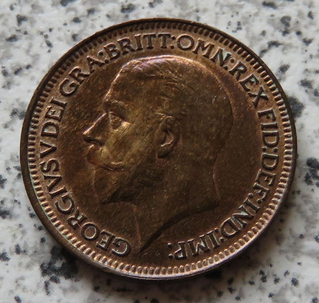  Großbritannien 1 Farthing 1933, Erhaltung   