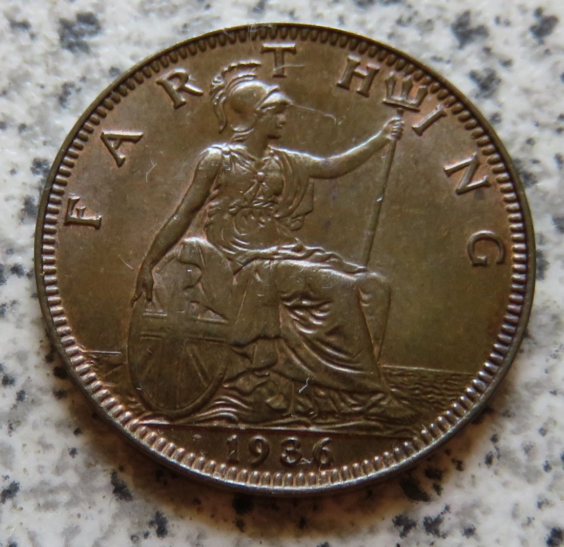  Großbritannien 1 Farthing 1936, Erhaltung   