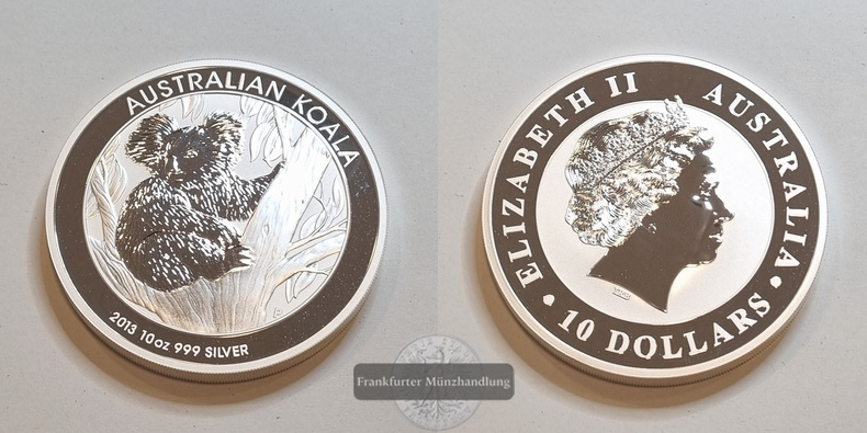 Australien 10 Dollar 2013 Koala FM-Frankfurt Feinsilber: 311g   