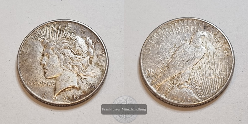  USA  1 Dollar  Peace Dollar  1926  FM-Frankfurt Feingewicht: 24,06g   
