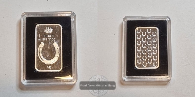  Deutschland MGM Silberbarren 5g Hufeisen FM-Frankfurt Feinsilber: 5g   