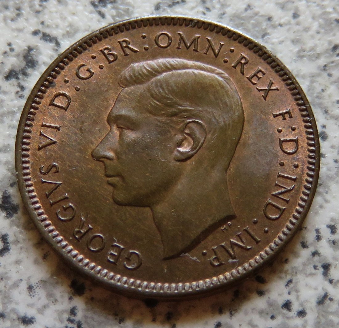  Großbritannien 1 Farthing 1941, Erhaltung   