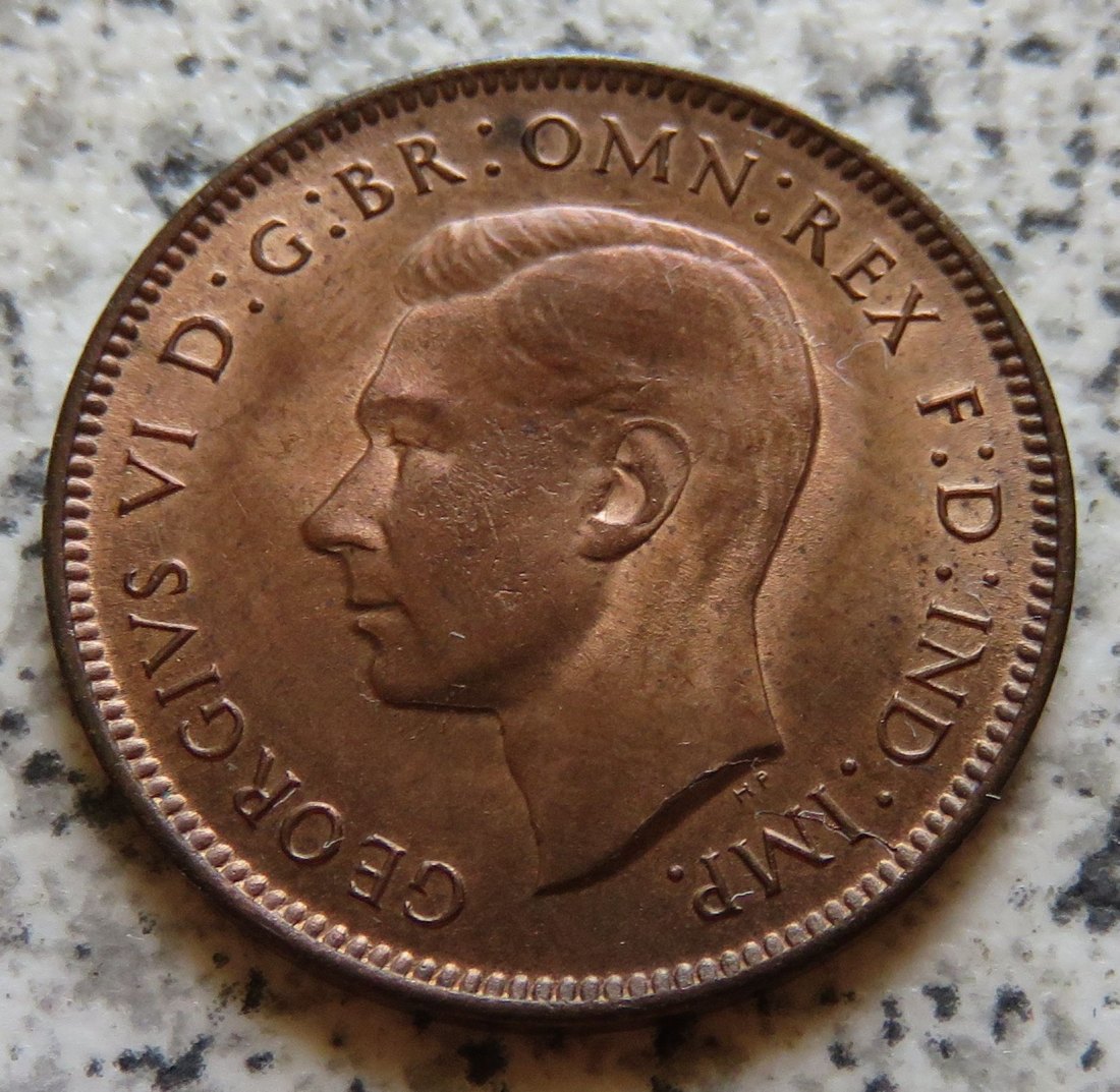  Großbritannien 1 Farthing 1942, Erhaltung   