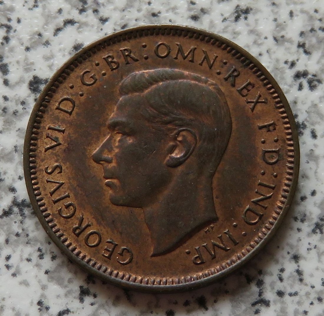  Großbritannien 1 Farthing 1943, Erhaltung   