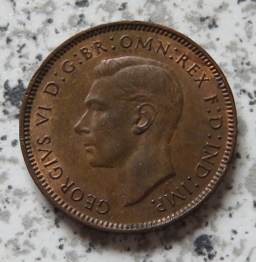  Großbritannien 1 Farthing 1944, Erhaltung   