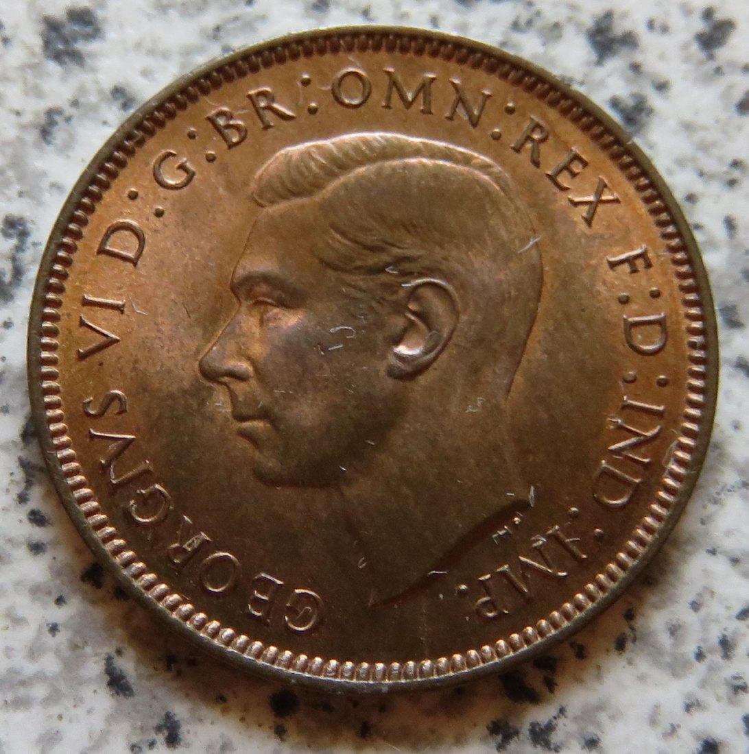  Großbritannien 1 Farthing 1945, Erhaltung   
