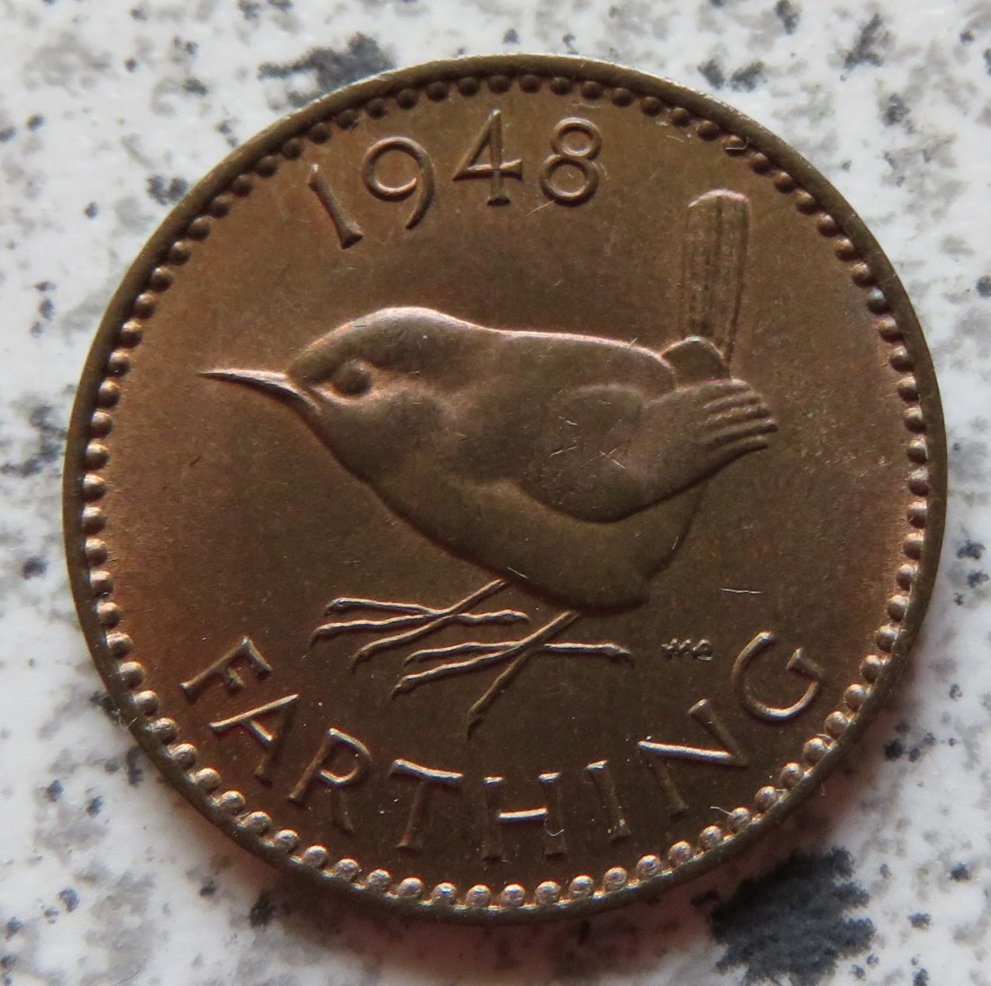  Großbritannien 1 Farthing 1948, Erhaltung   