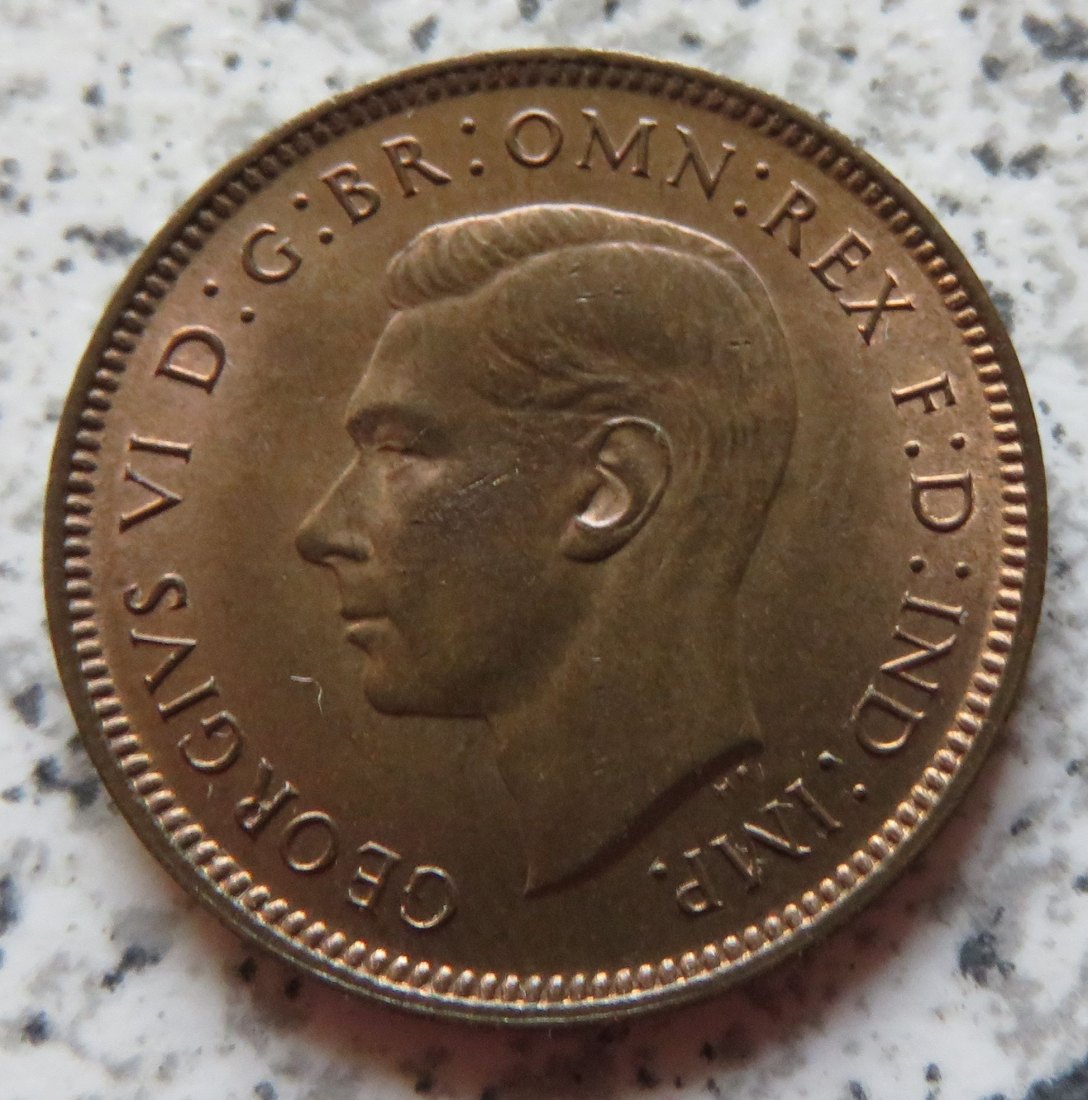  Großbritannien 1 Farthing 1948, Erhaltung   