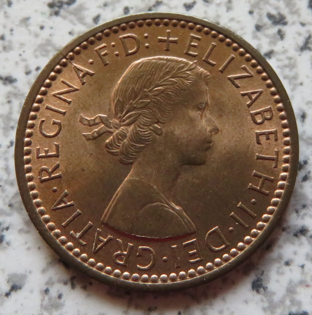  Großbritannien 1 Farthing 1955, Erhaltung   