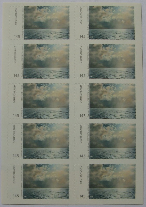  2013, Deutschland, Markenset/Folienblatt: Gerhard Richter, postfrisch, 10*145 ct   