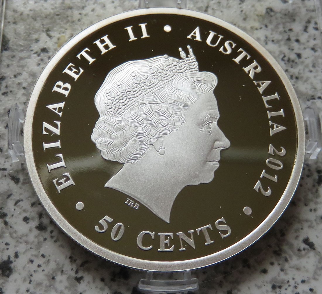  Australien 50 Cents 2012, 1/2 Unze fein   