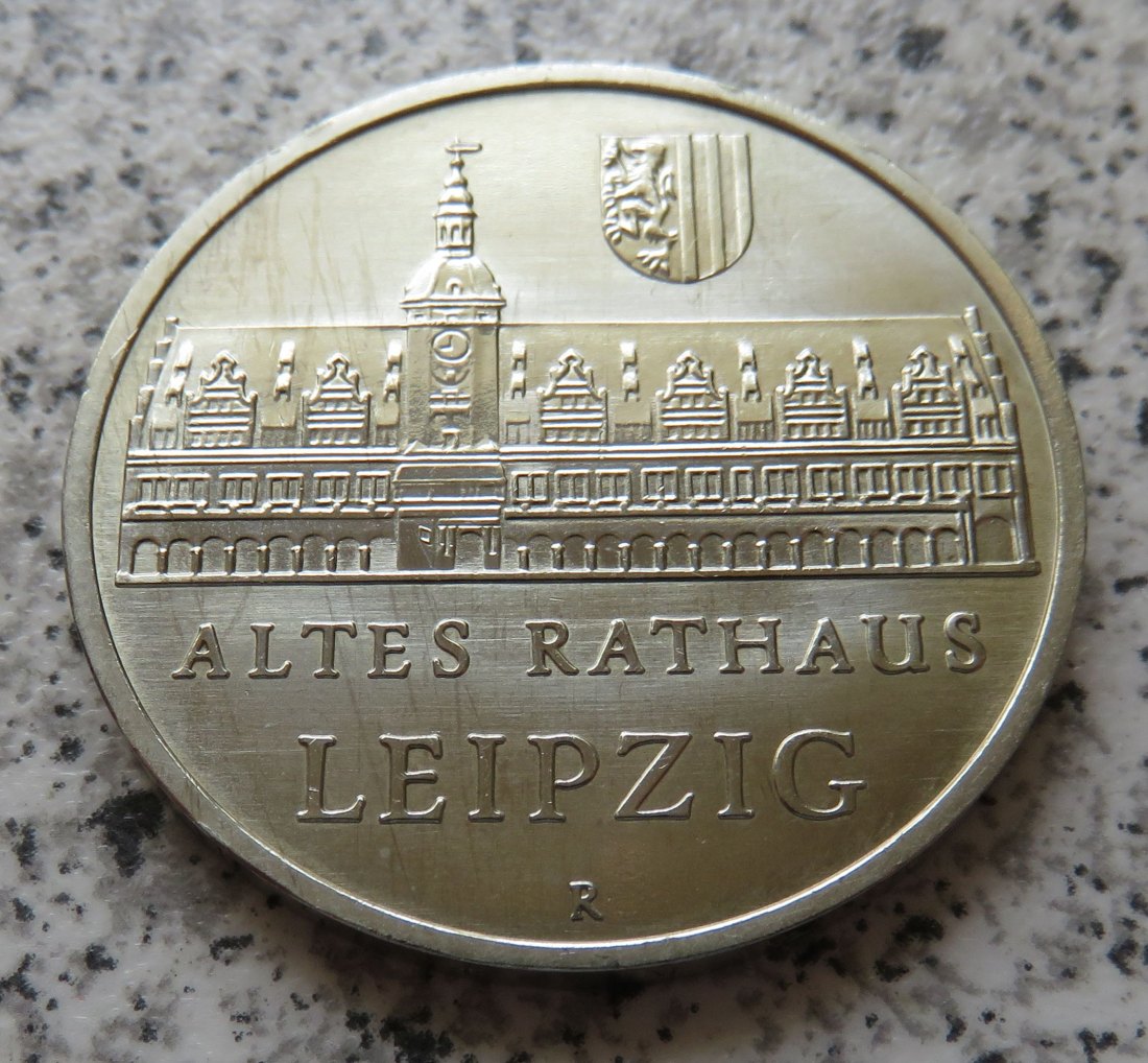  DDR 5 Mark 1984 Leipzig Altes Rathaus   