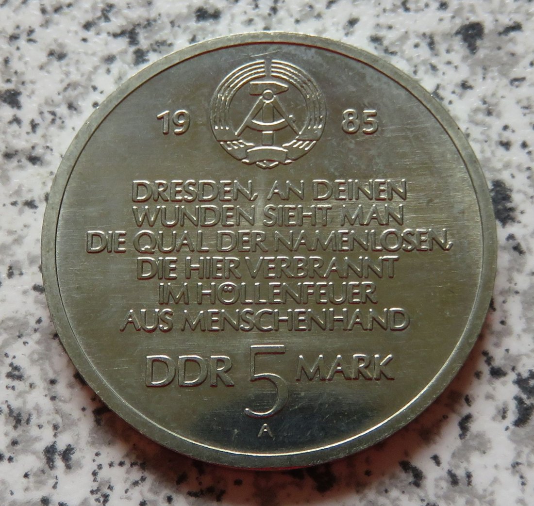  DDR 5 Mark 1985 Dresden Frauenkirche   
