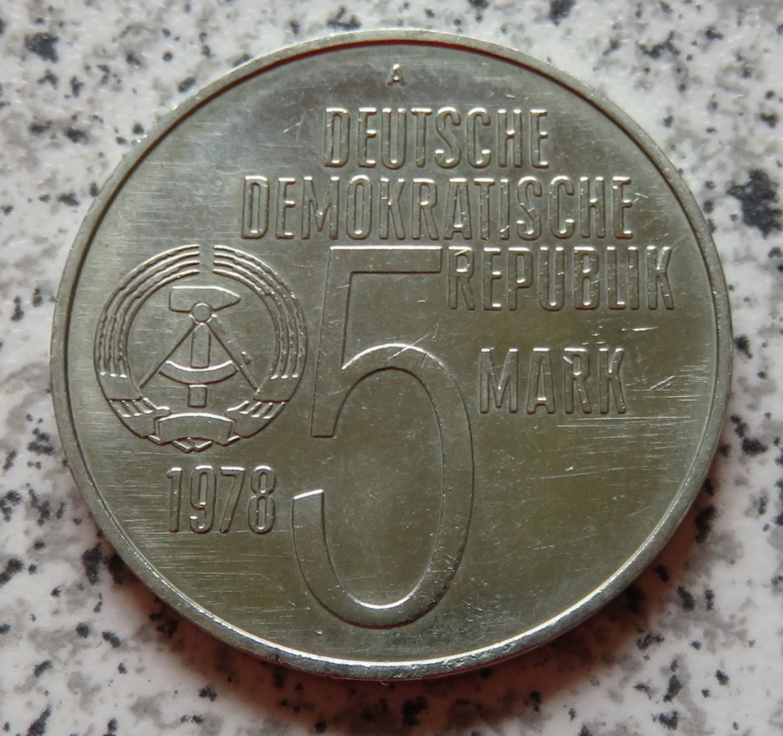  DDR 5 Mark 1978 Anti-Apartheid   