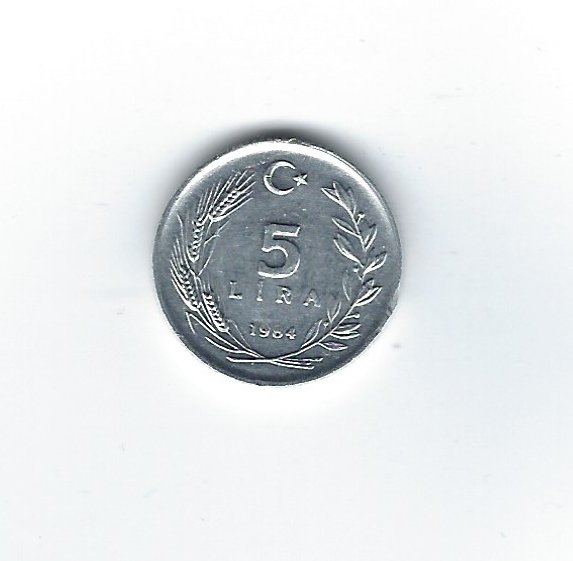  Türkei 5 Lira 1984   