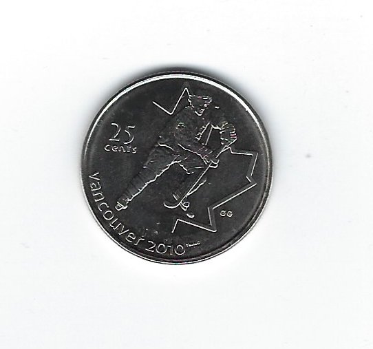  Kanada 25 Cents 2007 Olympia Eishockey   