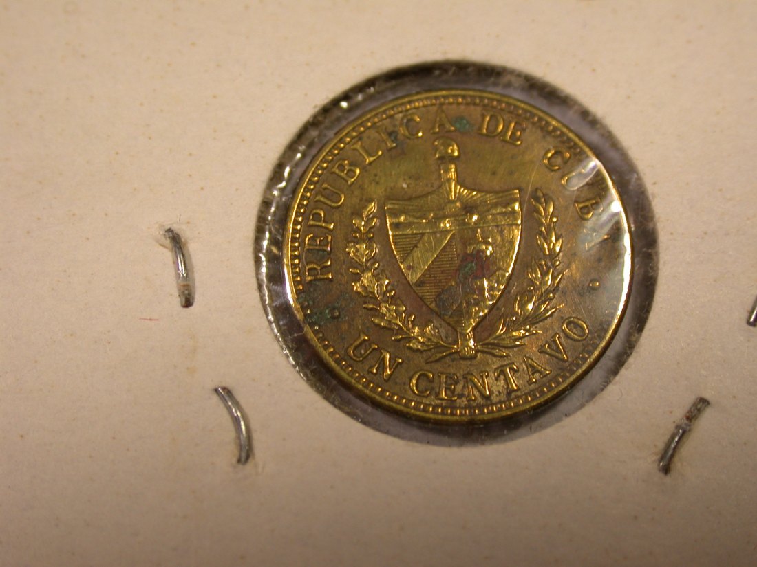  J21  Kuba 1 Centavo 1943 in ss   Silber  Originalbilder   