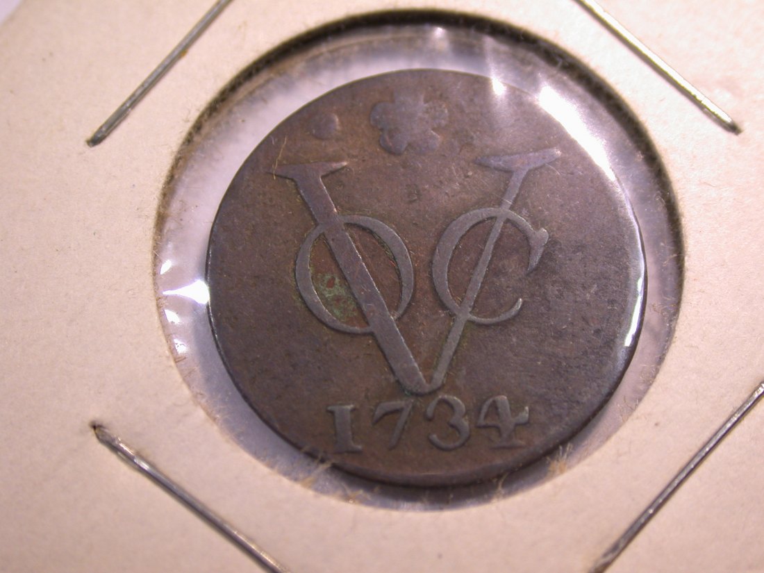  J21  Niederlande  Duit 1734 Holland in ss   Originalbilder   