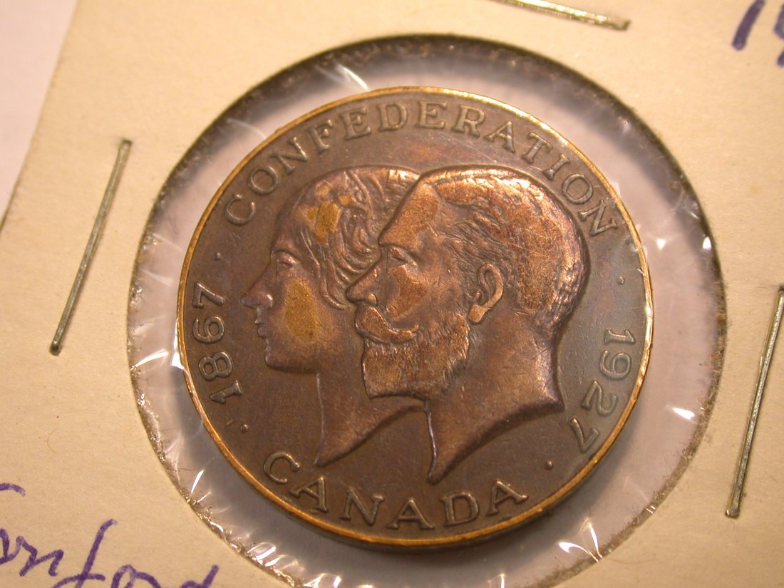 J21 Kanada Conförderation Medaille 1927 Originalbilder