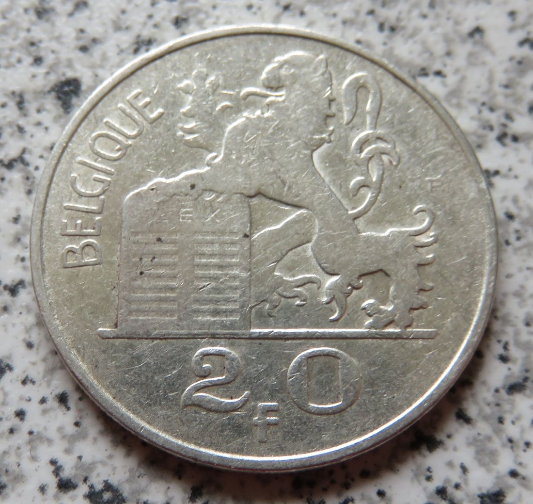  Belgien 20 Francs 1949, französisch   