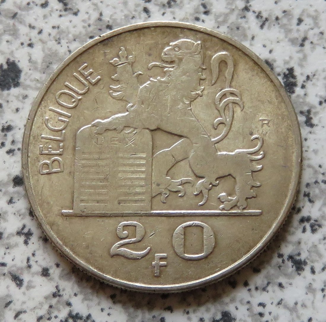  Belgien 20 Francs 1950, französisch   