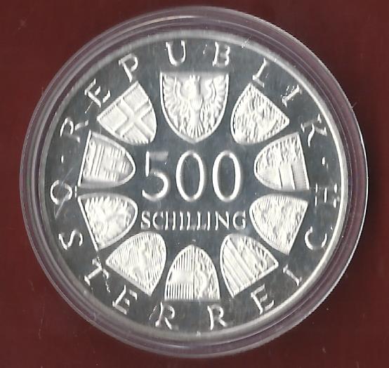  Österreich 500 Schilling 1988 PP 35 Euro Nennwert Münzankauf Koblenz Frank Maurer AK 87   