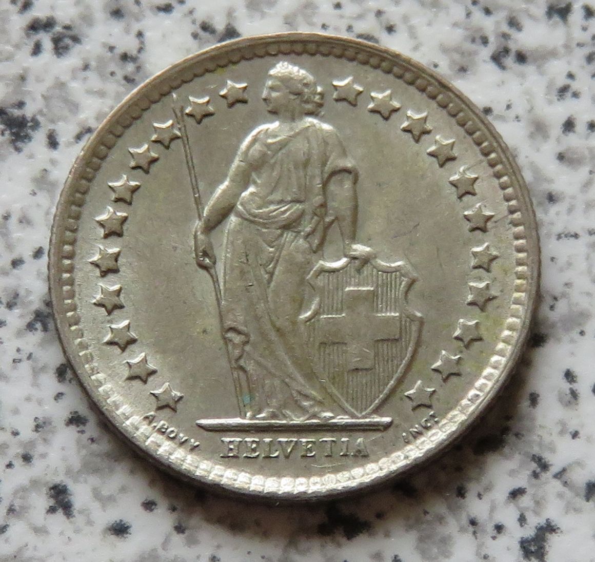  Schweiz 1/2 Franken 1960   