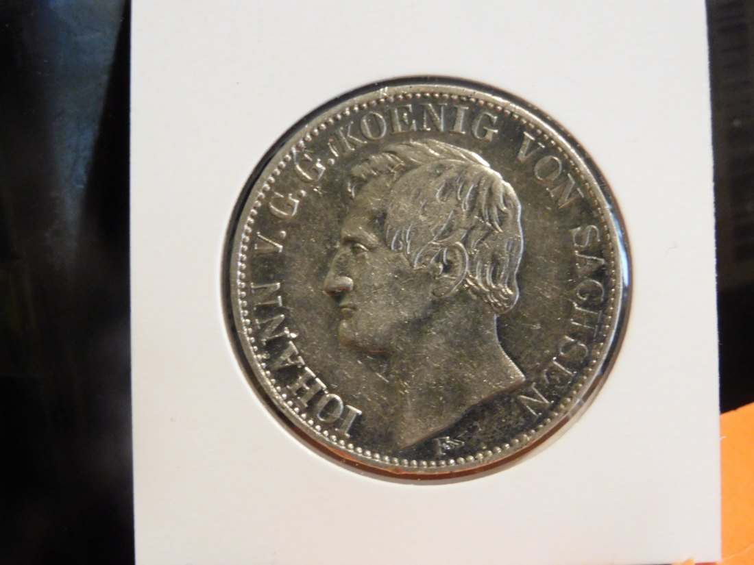 GERMANY 1 THALER 1858 SAXONY.GRADE-PLEASE SEE PHOTOS.