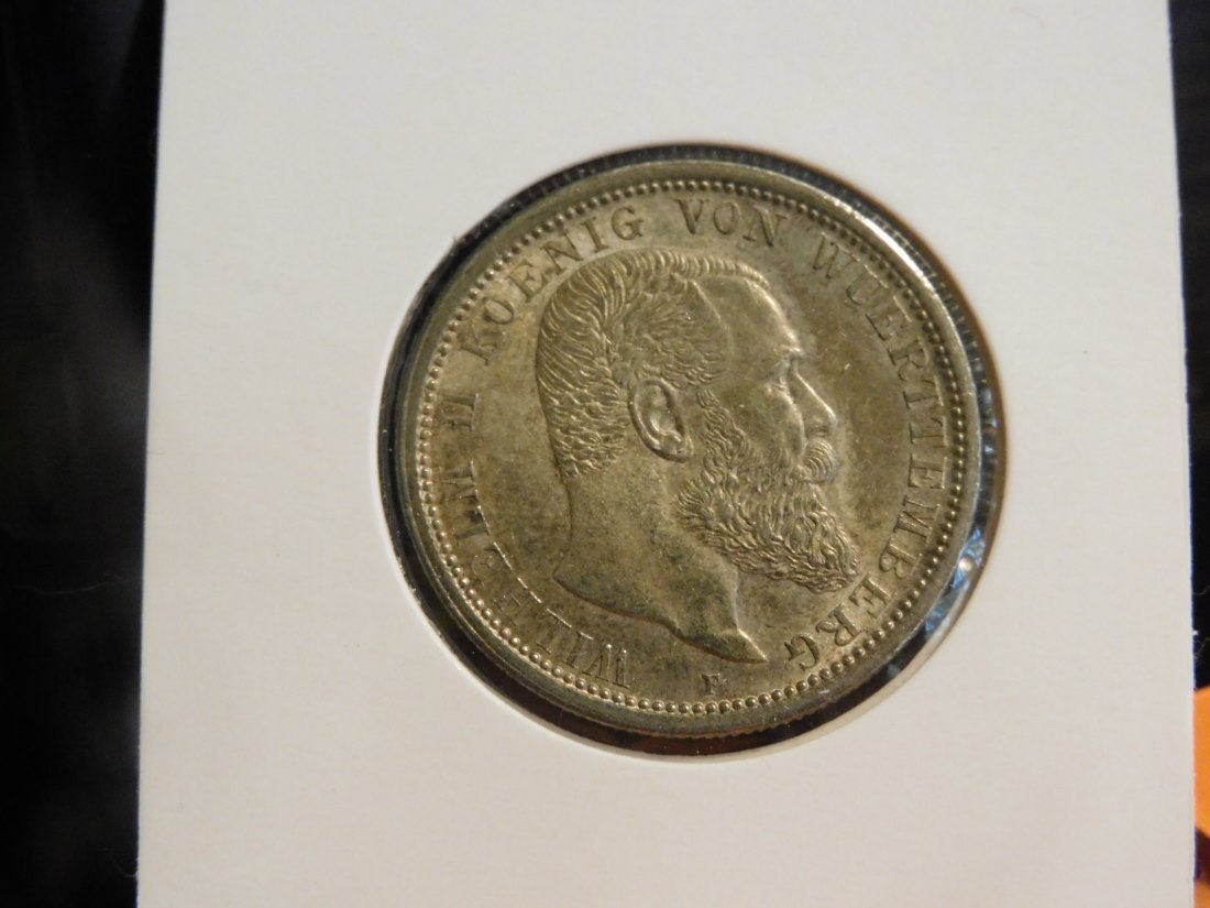 GERMANY 2 MARK 1907 WURTTEMBERG.GRADE-PLEASE SEE PHOTOS.