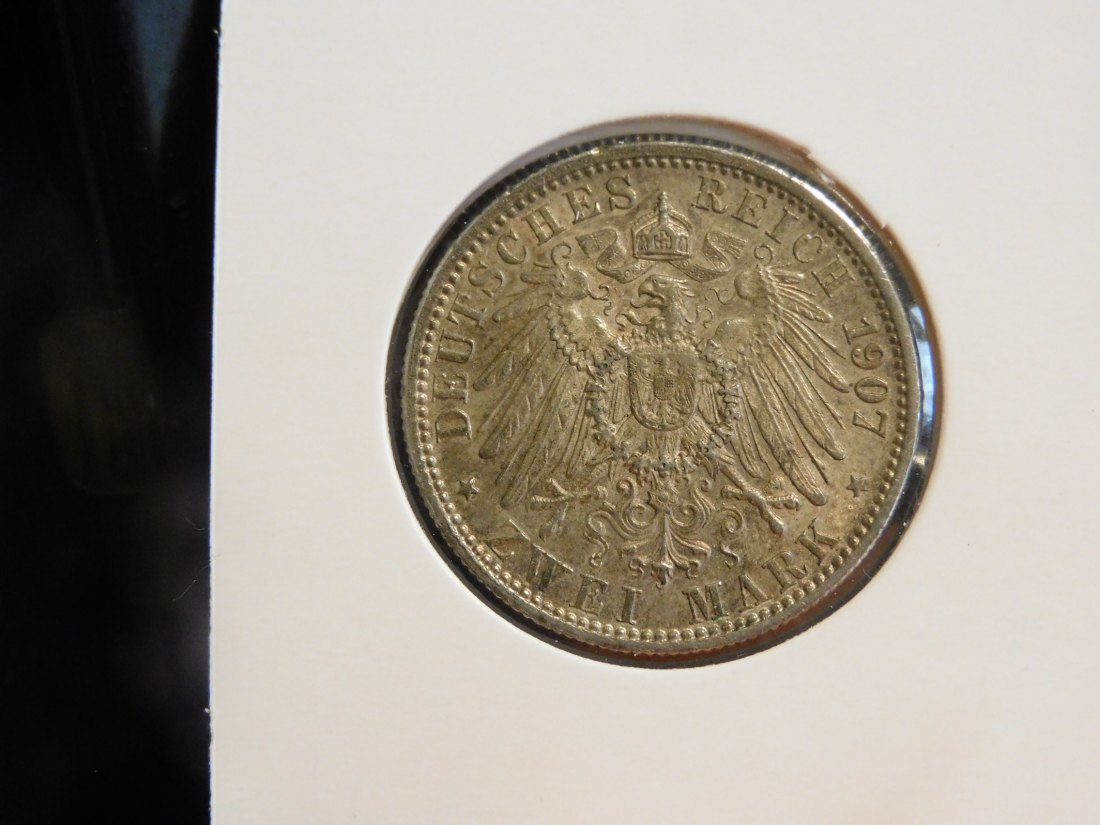  GERMANY 2 MARK 1907 WURTTEMBERG.GRADE-PLEASE SEE PHOTOS.   