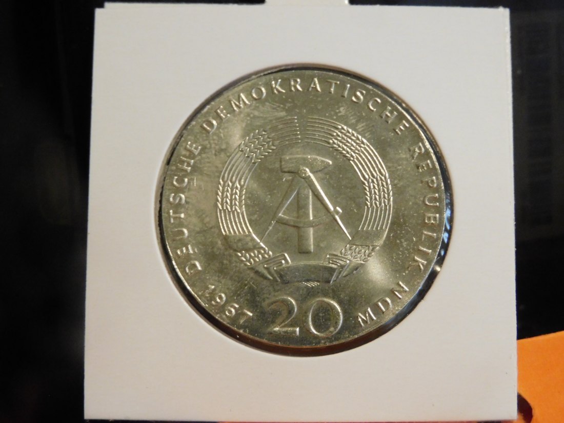  GERMANY 20 MARK 1967 DDR.GRADE-PLEASE SEE PHOTOS.   