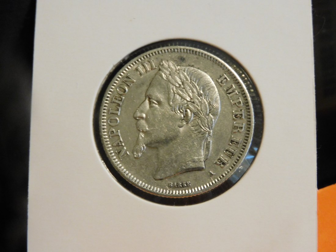 FRANCE 2 FRANCS 1867 A.GRADE-PLEASE SEE PHOTOS.