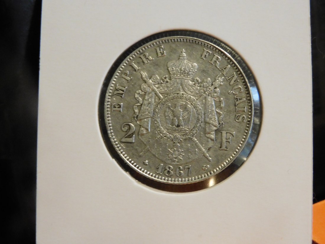 FRANCE 2 FRANCS 1867 A.GRADE-PLEASE SEE PHOTOS.   