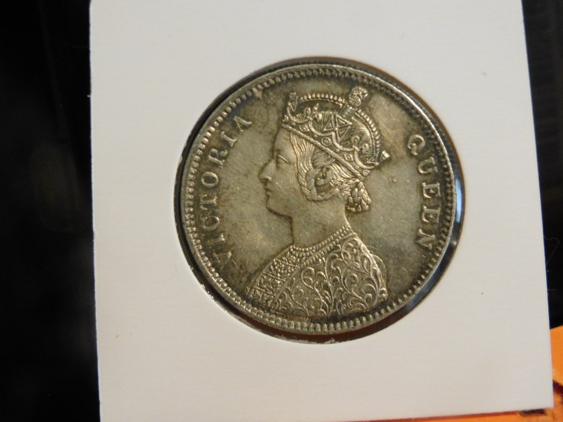  BRITISH INDIA 1 RUPPE 1862.GRADE-PLEASE SEE PHOTOS.   