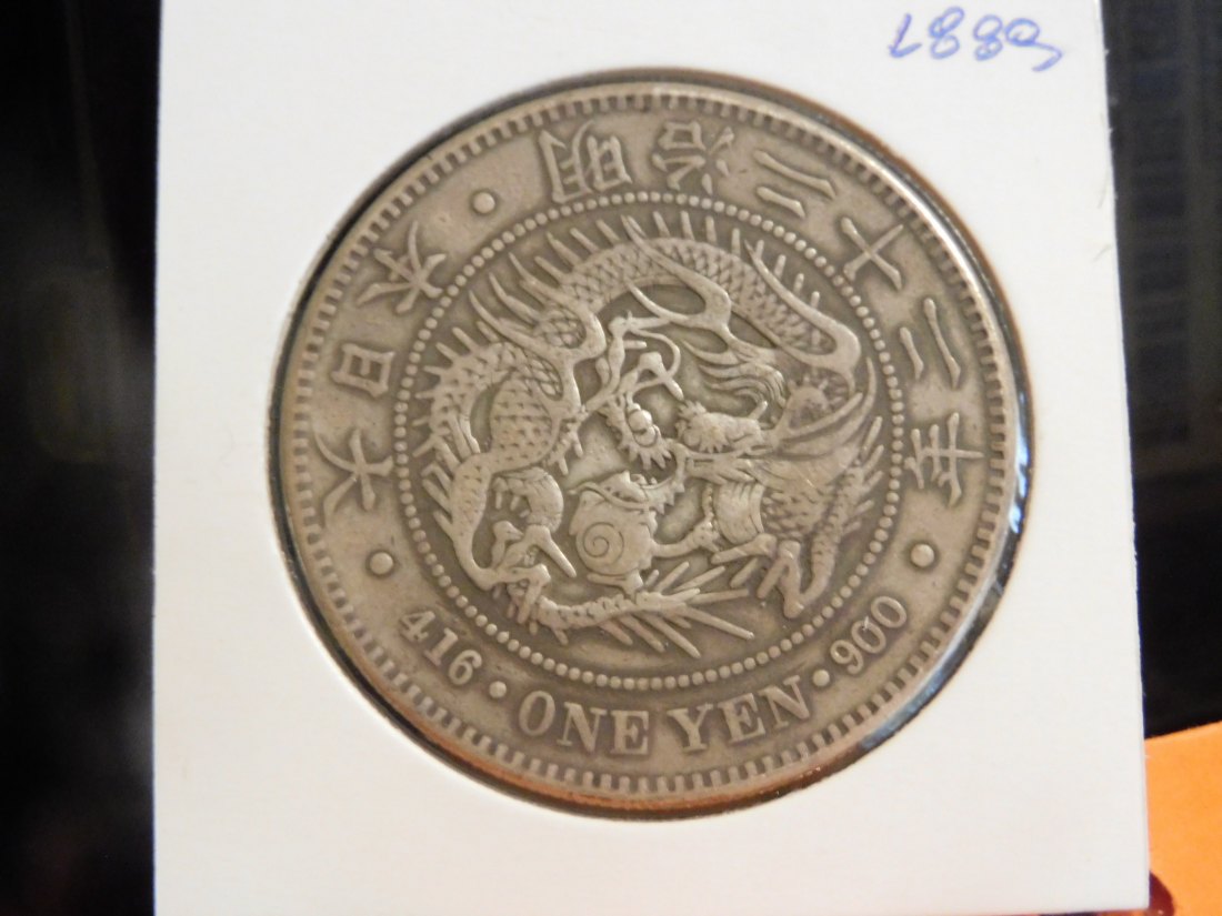  JAPAN 1 YEN 1889.GRADE-PLEASE SEE PHOTOS.   