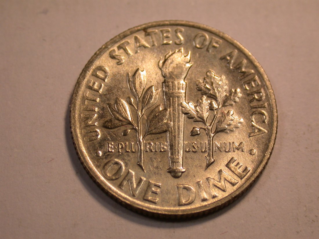 J04 USA Dime 1967 in vz-st Originalbilder