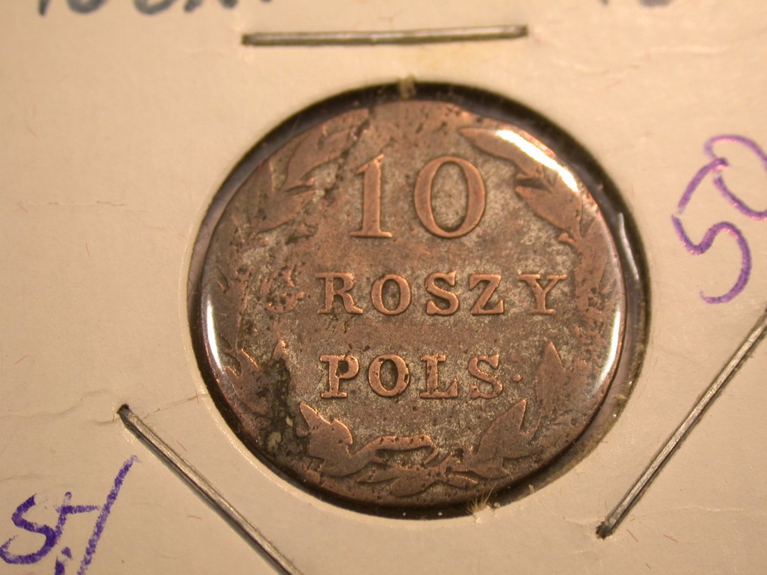  J04  Polen  10 Groszy 1831 s/f.ss   Originalbilder   