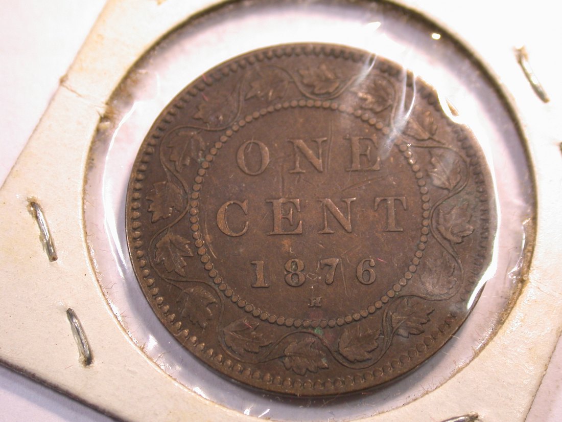 J04 Kanada 1 Cent 1876 in ss/ss+ Originalbilder