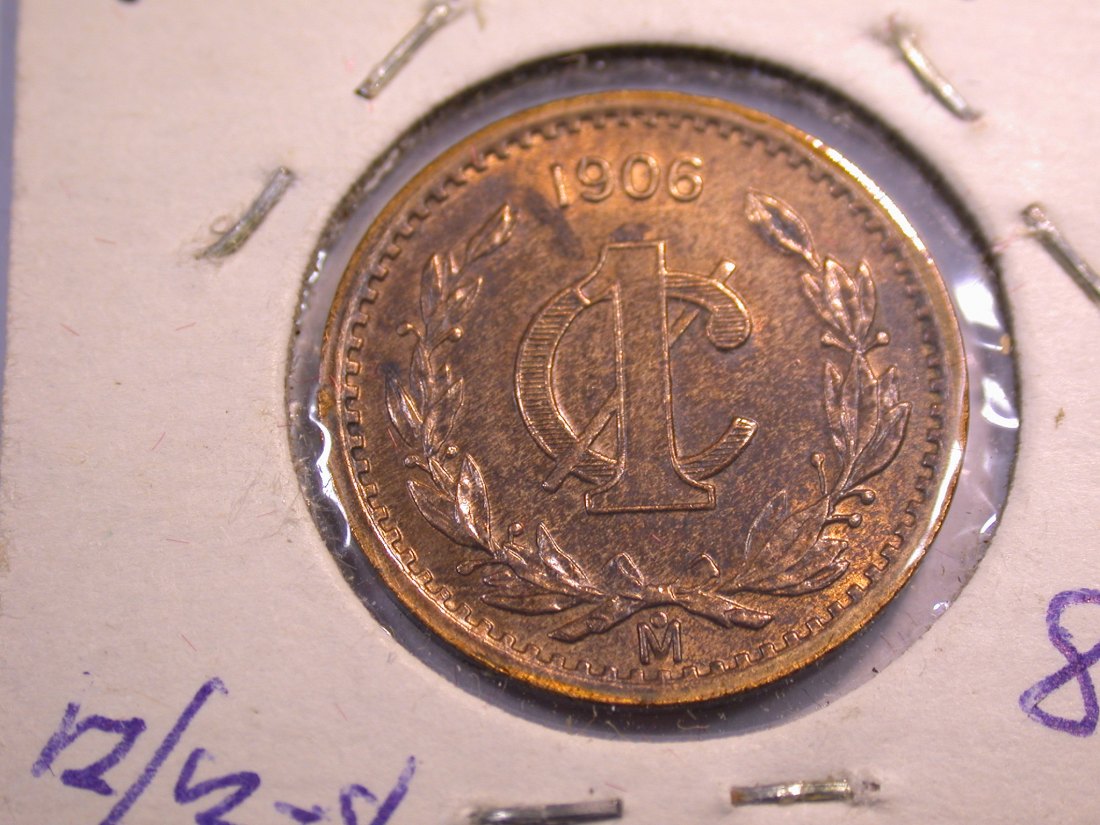 J04 Mexico 1 Centavo 1906 in vz/vz-st Originalbilder