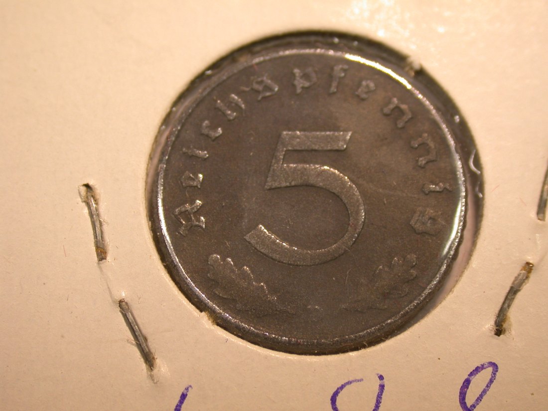 J04 Aliierte Besatzung 5 Pfennig 1947 D gutes Stück vz/vz+ Originalbilder