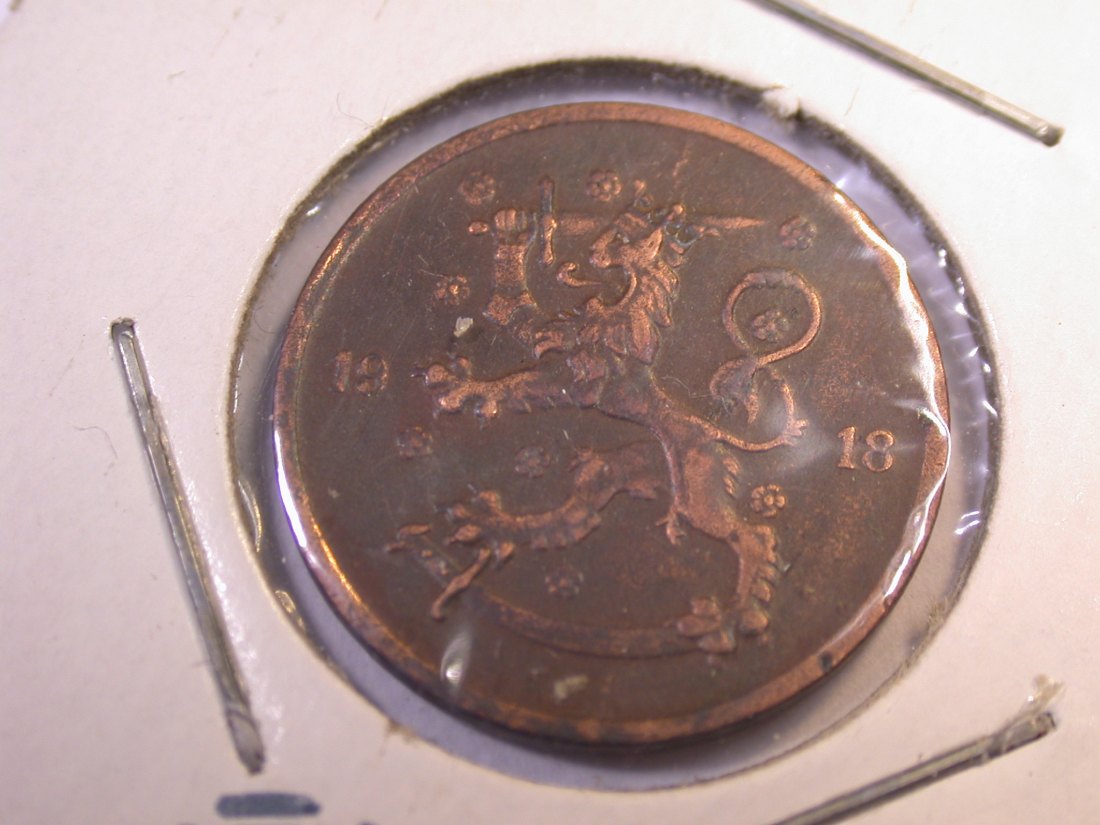  J23   Finnland   5 Penniä  1918 in ss/ss+   Originalbilder   