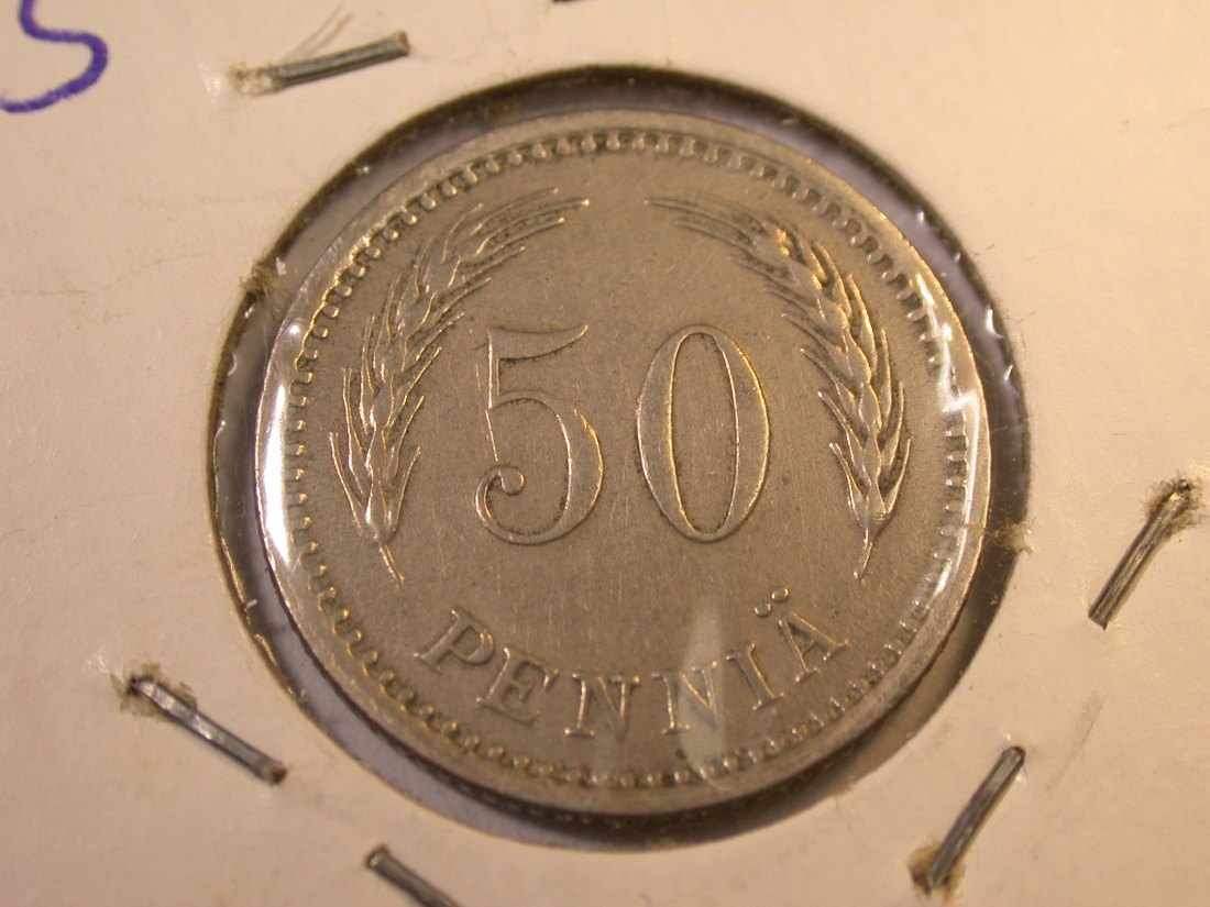 J23 Finnland 50 Penniä 1921 in ss Originalbilder